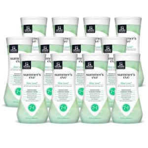 imageSummers Eve Aloe Love Gentle Daily All Over Feminine Body Wash Removes Odor Feminine Wash pH Balanced 15 fl oz 12 PackAloe Love