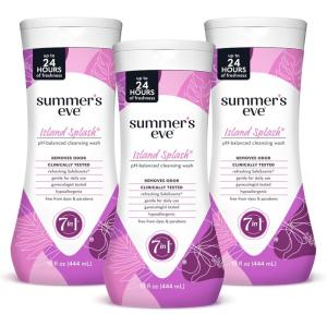 imageSummers Eve Fragrance Free Gentle Daily All Over Feminine Body Wash Removes Odor Feminine Wash pH Balanced 15 fl oz 3 PackIsland Splash