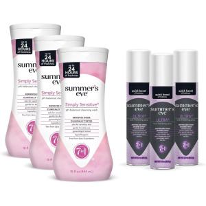 imageSummers Eve Fragrance Free Gentle Daily All Over Feminine Body Wash Removes Odor Feminine Wash pH Balanced 15 fl oz 3 PackSimply Sensitive  Ultra