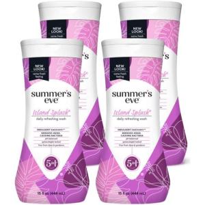 imageSummers Eve Fragrance Free Gentle Daily All Over Feminine Body Wash Removes Odor Feminine Wash pH Balanced 15 fl oz 3 PackUnscented
