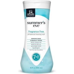 imageSummers Eve Fragrance Free Gentle Daily All Over Feminine Body Wash Removes Odor Feminine Wash pH Balanced 15 fl ozFragrance Free
