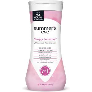 imageSummers Eve Fragrance Free Gentle Daily All Over Feminine Body Wash Removes Odor Feminine Wash pH Balanced 15 fl ozSimply Sensitive