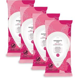 imageSummers Eve Fragrance Free Gentle Daily Feminine Wipes Removes Odor pH balanced 32 Count 4 PackFloral