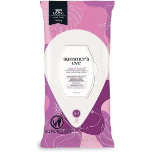 imageSummers Eve Fragrance Free Gentle Daily Feminine Wipes Removes Odor pH balanced 32 Count 4 PackIsland Splash