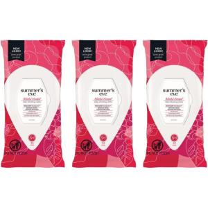 imageSummers Eve Fragrance Free Gentle Daily Feminine Wipes Removes Odor pH balanced 32 Count 4 PackNatural