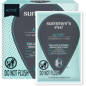 imageSummers Eve Golden Glamour Daily Refreshing Feminine Wipes Removes Odor pH balanced 16 CountActive Chafe