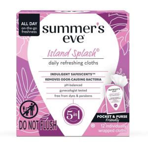 imageSummers Eve Golden Glamour Daily Refreshing Feminine Wipes Removes Odor pH balanced 16 CountIsland Splash