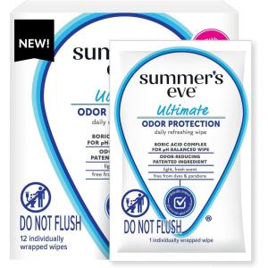 imageSummers Eve Golden Glamour Daily Refreshing Feminine Wipes Removes Odor pH balanced 16 CountUltimate Odor Protection