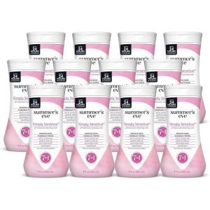 imageSummers Eve Simply Sensitive Daily Gentle All Over Feminine Body Wash Removes Odor Feminine Wash pH Balanced 9 fl oz 12 Pack9 Ounce Pack of 12