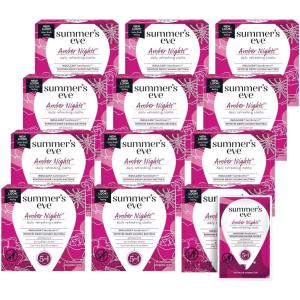 imageSummers Eve Amber Nights Daily Refreshing Feminine Wipes Removes Odor pH Balanced 16 Count 12 PackAmber Nights