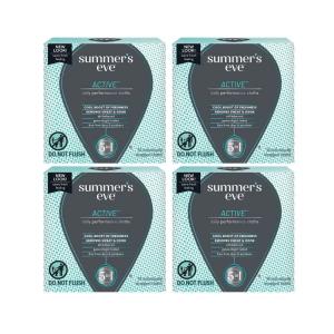 imageSummers Eve Active Daily Perfomance Feminine Wipes pH balanced 14 Count Pack of 4