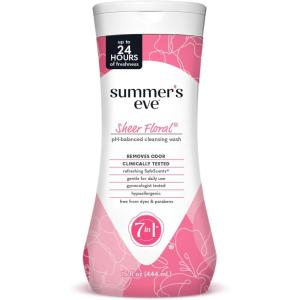 image:imageSummers Eve Feminine Wash Sheer Floral Daily pHBalanced Body Wash for Women Feminine Care to Remove Vaginal Odor Gynecologist Tested 15 Fl Oz